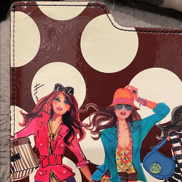 HENRI BENDEL Tablet/iPad Lined 8x10 Sleeve Case Bendel It Girls Polka Dots | GUC - Picture 3 of 16